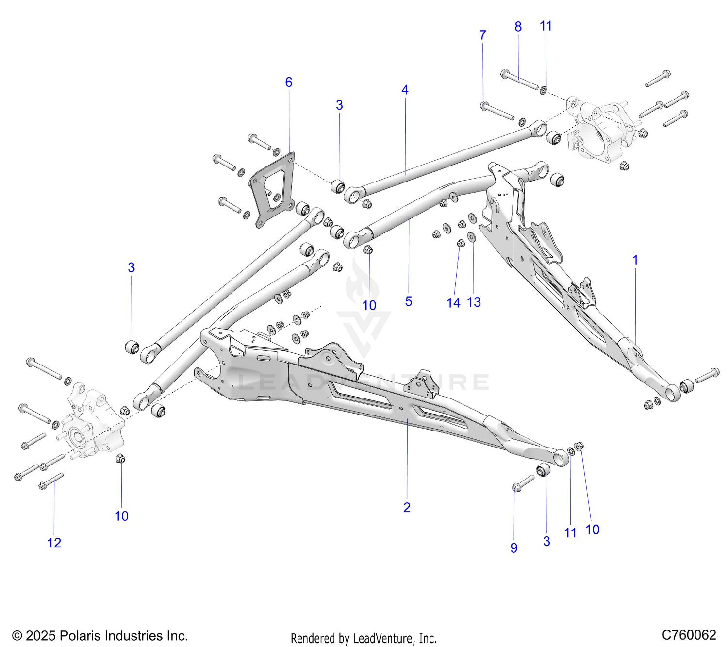 SUSPENSION, REAR TRAILING ARMS - Z26NMY99A4/B4/A6/B6 (C760062)