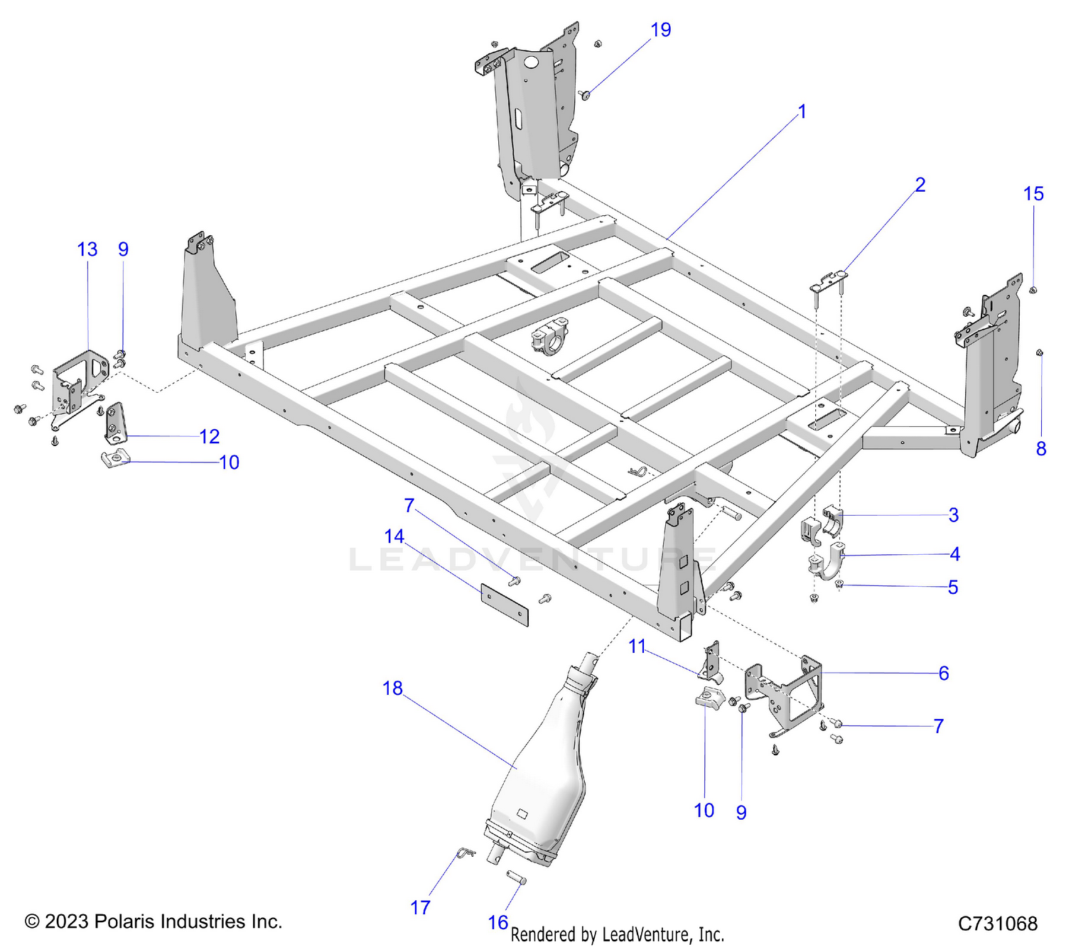 BODY, BOX, MOUNTING - R26X6N1RBB (C731068)