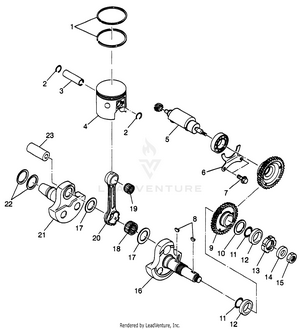 Piston And Crankshaft Scrambler 400l W97bc38c (4939893989c014) Schematic