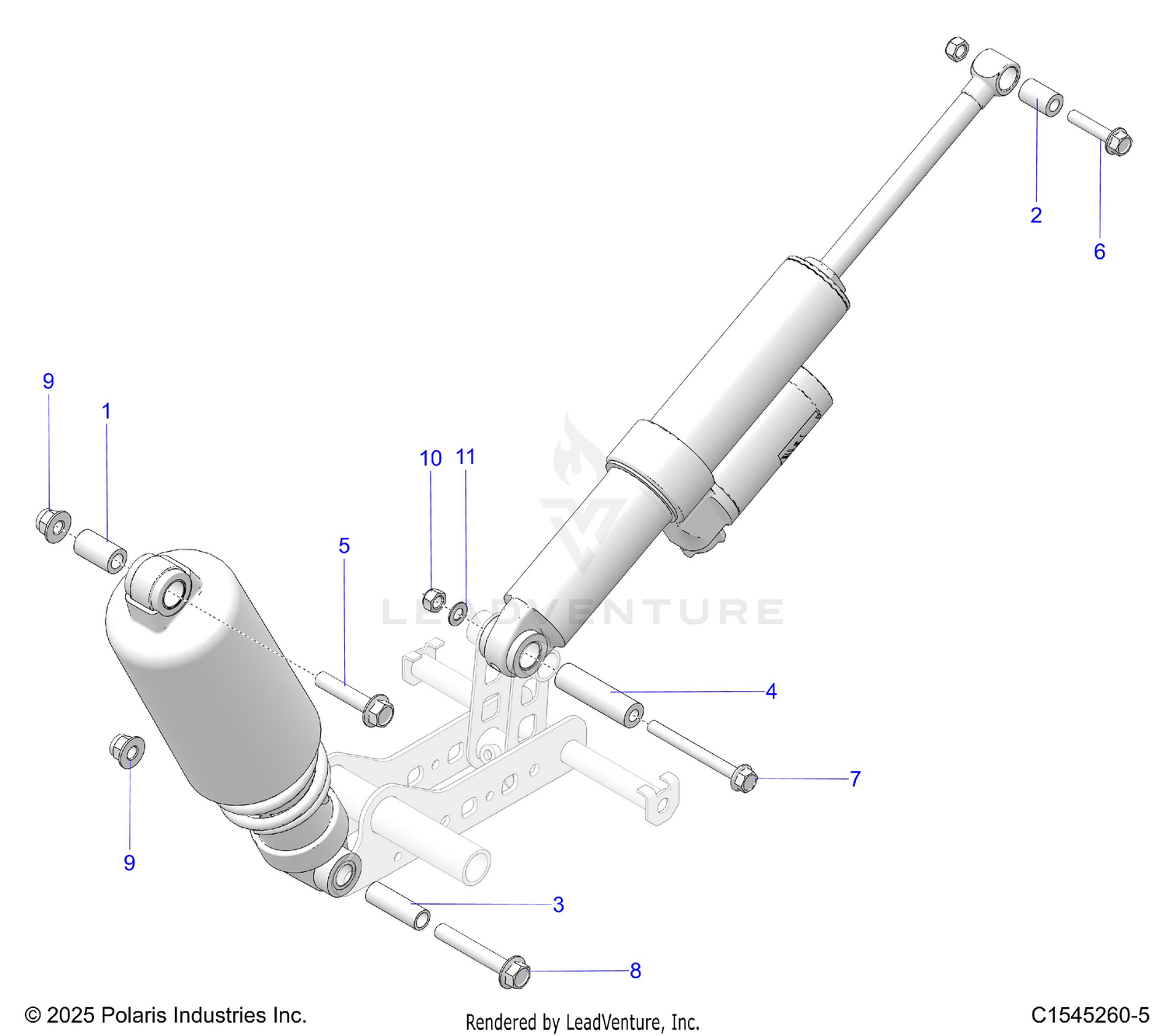 SUSPENSION, SHOCK MOUNTING, REAR SUSP. - S26TKL9BS (C1545260-5)