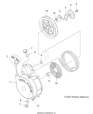 Engine, Recoil Starter - A12ea32aa (49atvrecoil08tb) Schematic