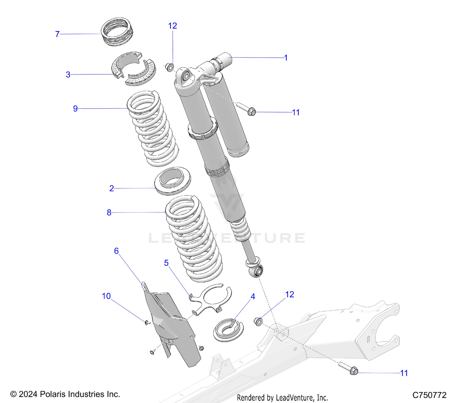SUSPENSION, REAR SHOCK AND MOUNTING - Z26XPD92AN/BN/AH/BH (C750771)