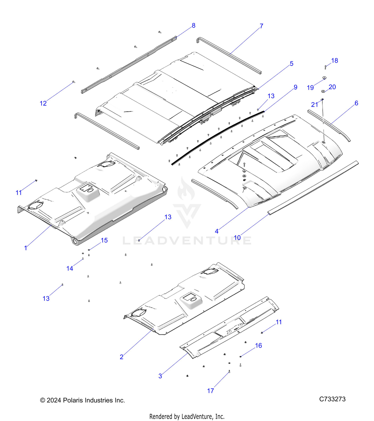 BODY, ROOF - R26RSV99AK (C733273)