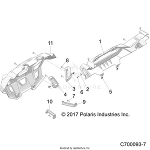 Body, Rear Fascia - Z19vge99ak/aw/bk/bw (c700093-7) Schematic