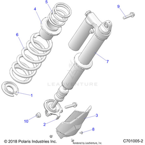 Suspension, Rear Shock Mounting - Z22nar99af/bf (c701005-2) Schematic