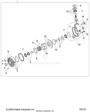 Drive Train, Front Gearcase - Z25nmf99a4/a5/b4/b5 (703151) Schematic