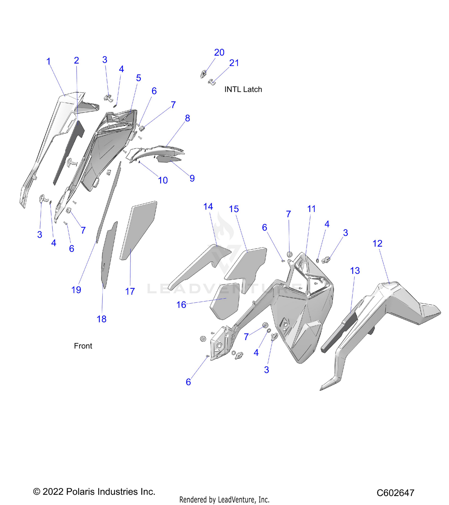 BODY, SIDE PANELS AND TRIM - S26TDV8MS (C602213)