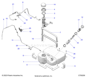 Fuel System, Std. - Z25x4e92a4/b4 (c750259) Schematic