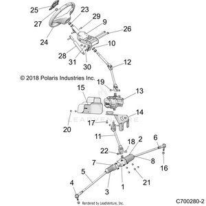 Steering, Power Steering Asm. - Z22nar99af/bf (c700280-2) Schematic