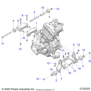 Engine, Mounting & Long Block - A21sez57am/an/bm/bn (c102223) Schematic