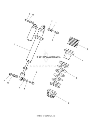 Suspension, Front Shock Mounting - Z16vde99fm/nm (49rgrshockmtg14rzr1000) Schematic