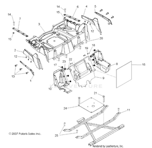 Fenders And Rack, Rear (built 8/13/07 And Before) - R08vh76ad/ag (49rgrrackmtg08vista) Schematic