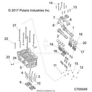Engine, Cylinder Head And Valves - R21rre99a9/ac/ap/aw/b9/bc/bp/bw (c700049) Schematic