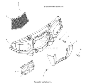 Body, Front Bumper And Mounting - A09zx85/8x All Options (49atvbumper09spxp550) Schematic