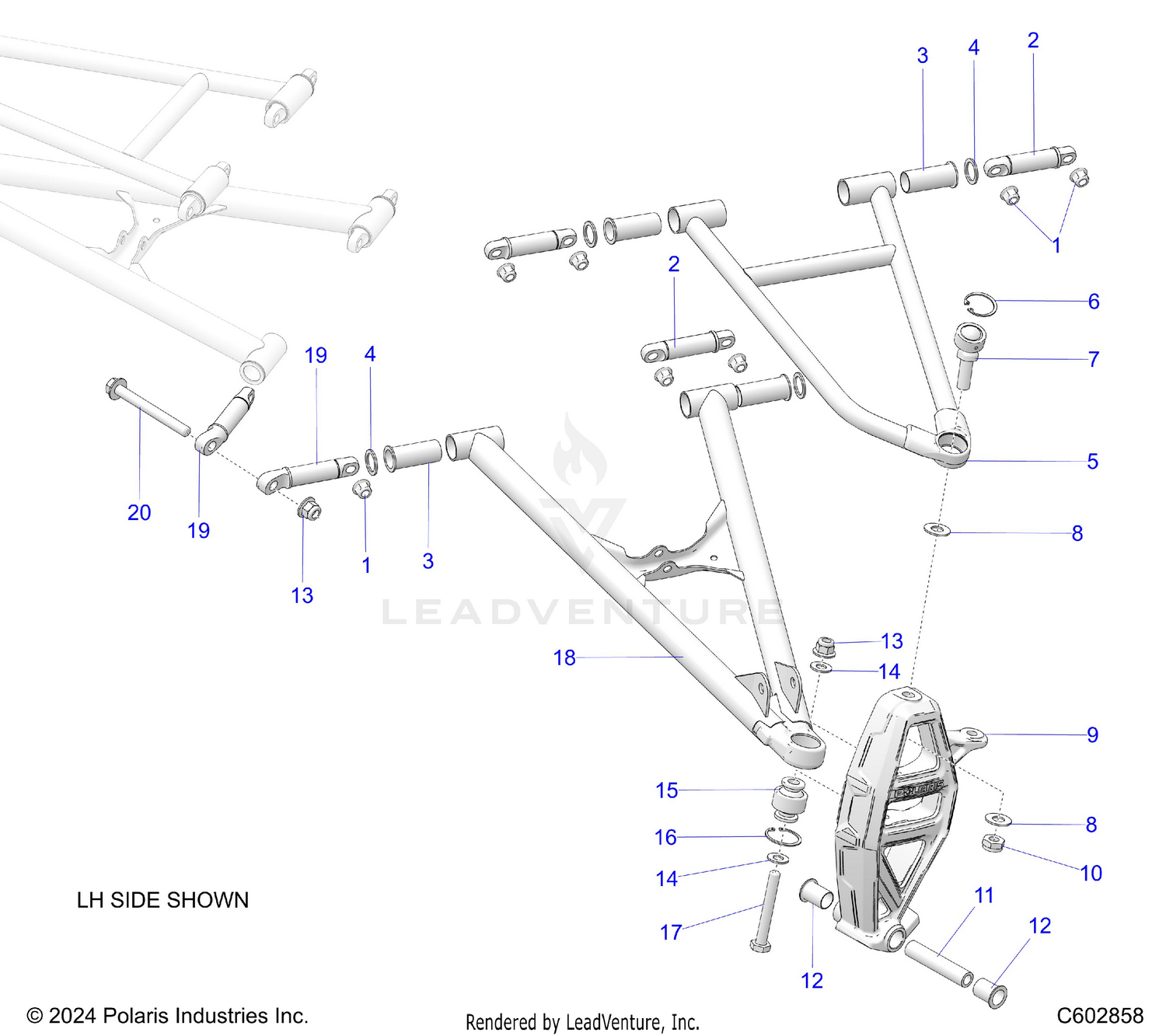 SUSPENSION, CONTROL ARMS and SPINDLE - S26TDZ8RS (C602858)