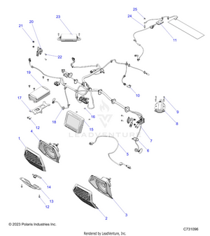 Electrical, Dash Components, Ride Command - R25xaw1rb9/bd/bm (c731096) Schematic