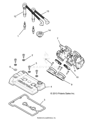 Engine, Throttle Body And Valve Cover - Z16vde99fm/nm (49rgrthrottlebody14rzr1000) Schematic