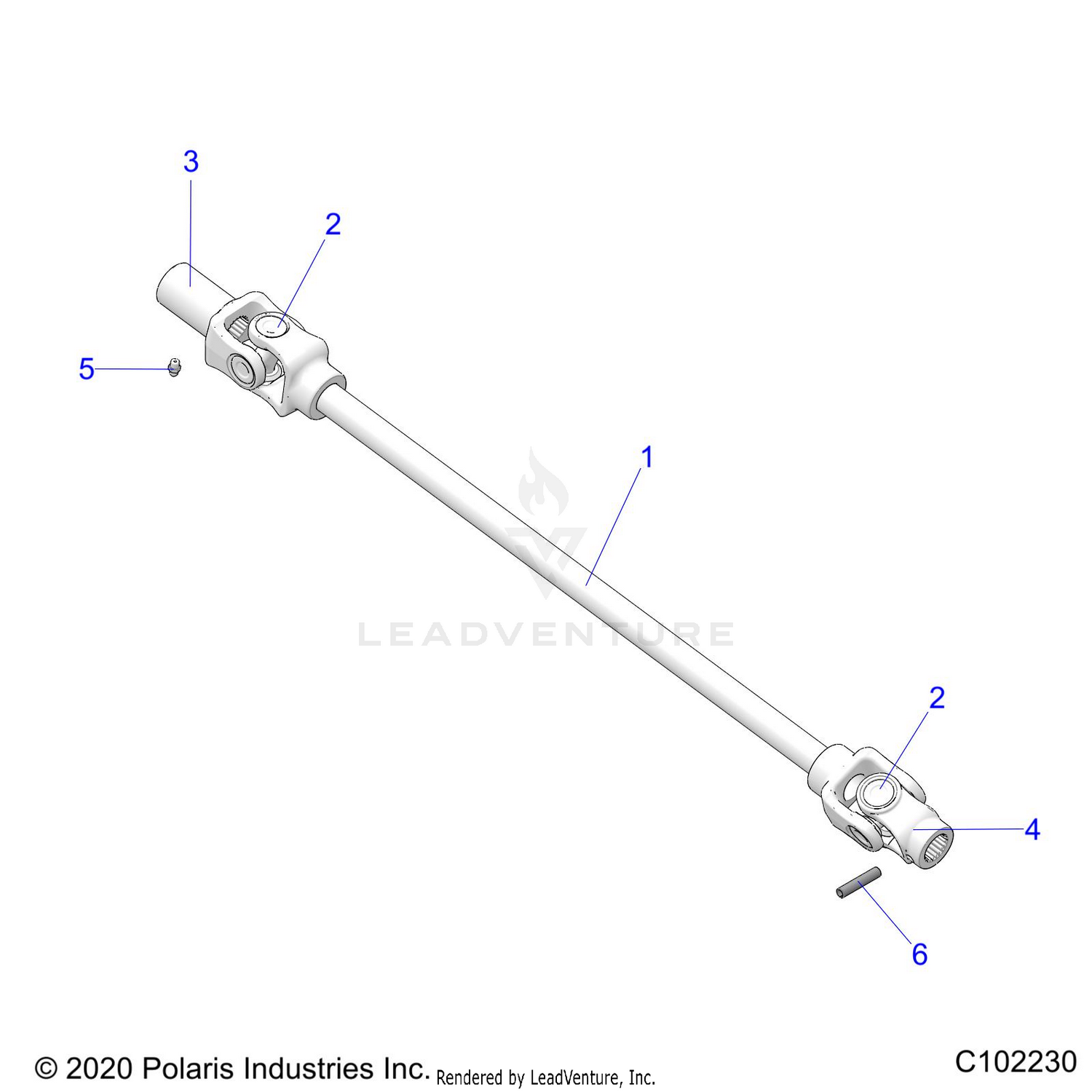 DRIVE TRAIN, FRONT PROP SHAFT - A26SZE57CL/EL (C102230)