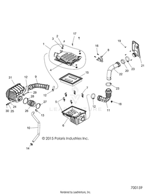 Engine, Air Intake System - R16rva57a1/b1/e57a9/b9 (700159) Schematic