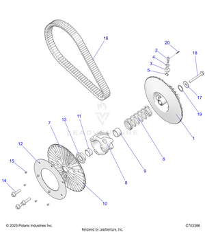 Drive Train, Secondary Clutch/belt - Z24rmd2kah/al/bh/bl (c703386) Schematic