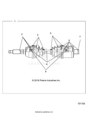 Drive Train, Rear Drive Shaft - R17rca57a1/b1/a4/b4 (701163) Schematic