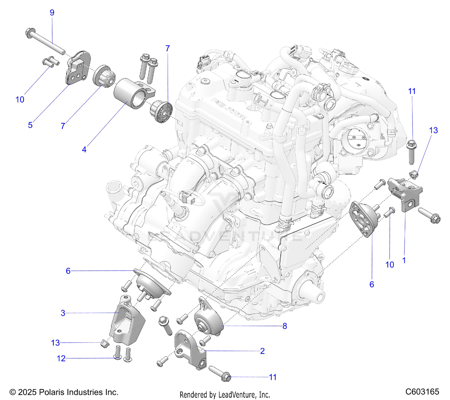 ENGINE, MOUNTING & LONG BLOCK - S26AJE9FSL/AJN9FSL/FSM (C603165)