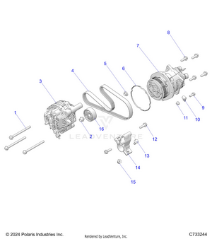Engine, Alternator And Compressor - R25rry99as/bs/al/bl/ap/bp/a9/b9/af/bf/ak/bk (c733244) Schematic
