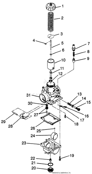 Carburetor Xplorer 400l W97cc38c (4939753975d003) Schematic