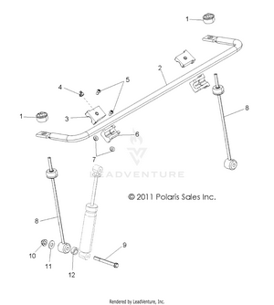 Suspension, Stabilizer Bar, Front - R12vh57ad (49rgrstabilizerfrt12rzr570) Schematic
