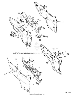 Body, Doors, Front - R17rhe99au (701538) Schematic