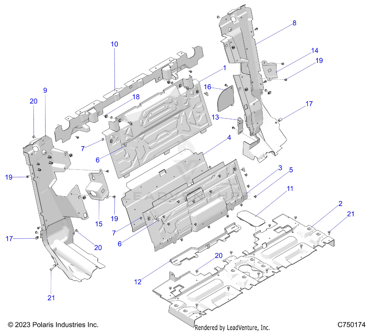 BODY, REAR CLOSEOFF - Z26R4P2KBL (C750174)