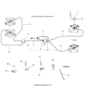 Brakes, Brake Lines And Master Cylinder - A18daa50b7 (100848) Schematic