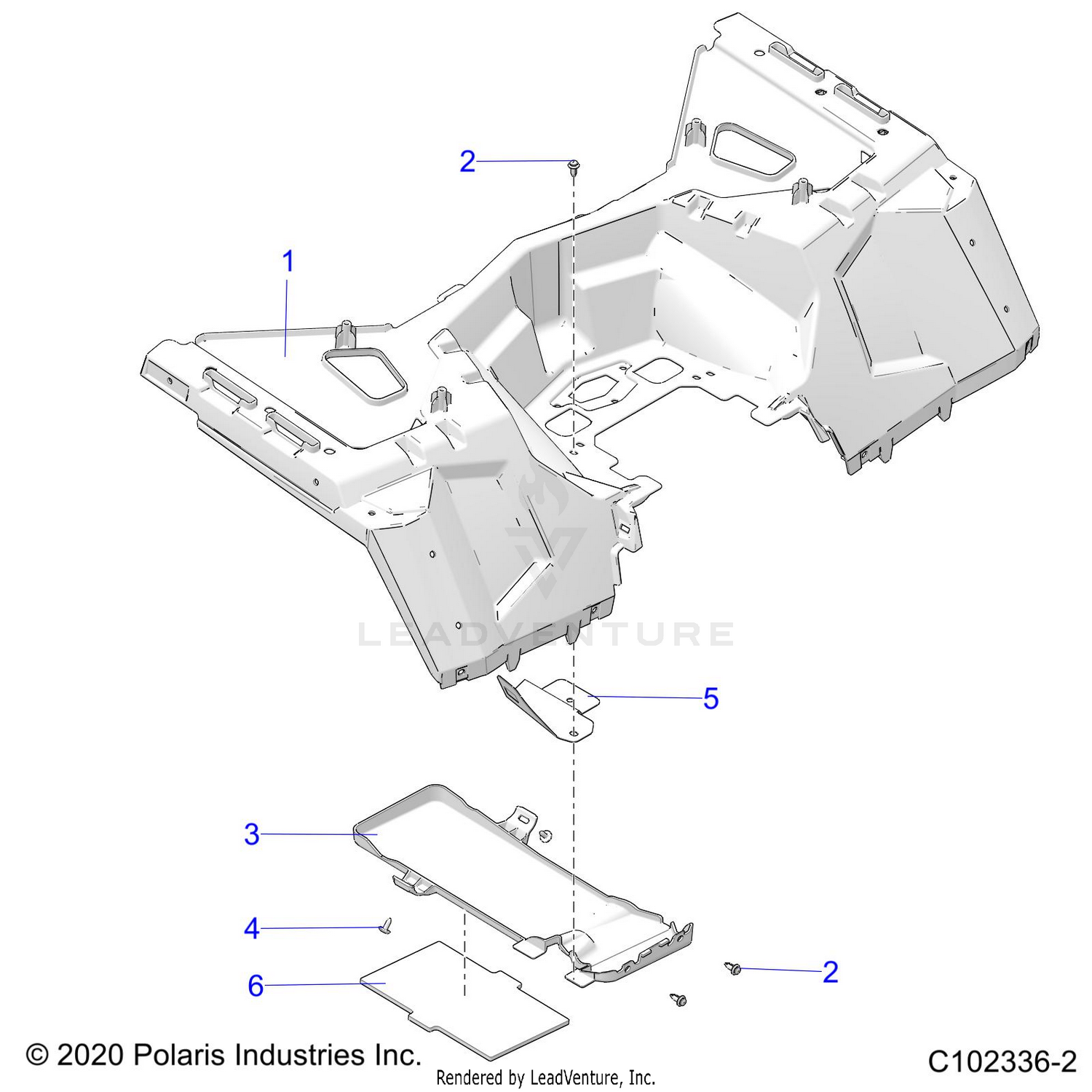 BODY, REAR CAB - A26SLE95PF (C102336-2)