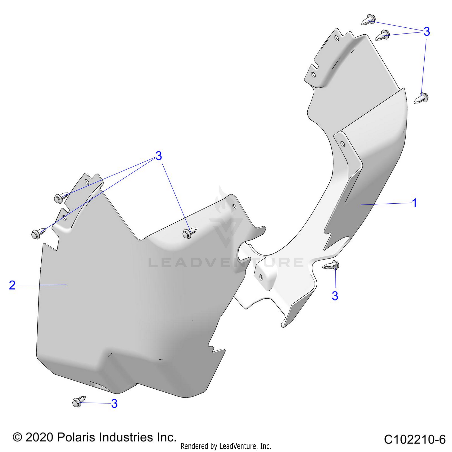 BODY, MUD GUARDS - A26SXM95AR (C102210-6)