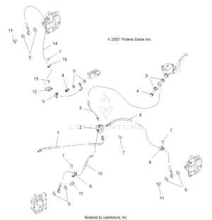 Brakes, Brake Lines - A09lh46aq/ax/az (49atvbrakeline08sp300) Schematic