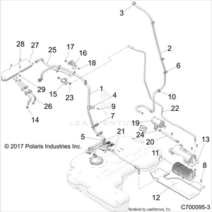 Body, Fuel Line Evap - Z19vge99bk/bw (c700095-33) Schematic
