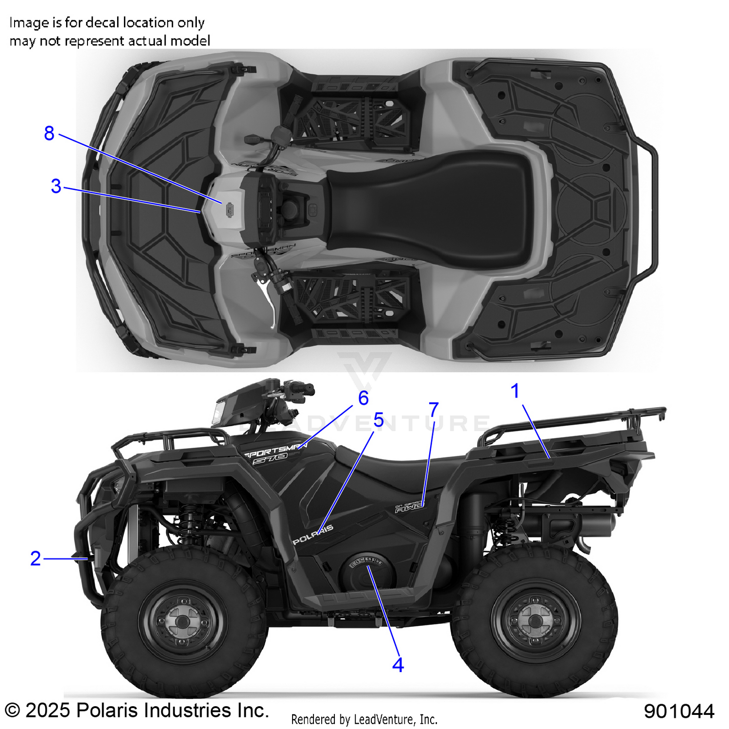 BODY, DECALS, GRAPHIC - A26SEE57A1/A4/A6/A9/B1/B4/B6 (901044)