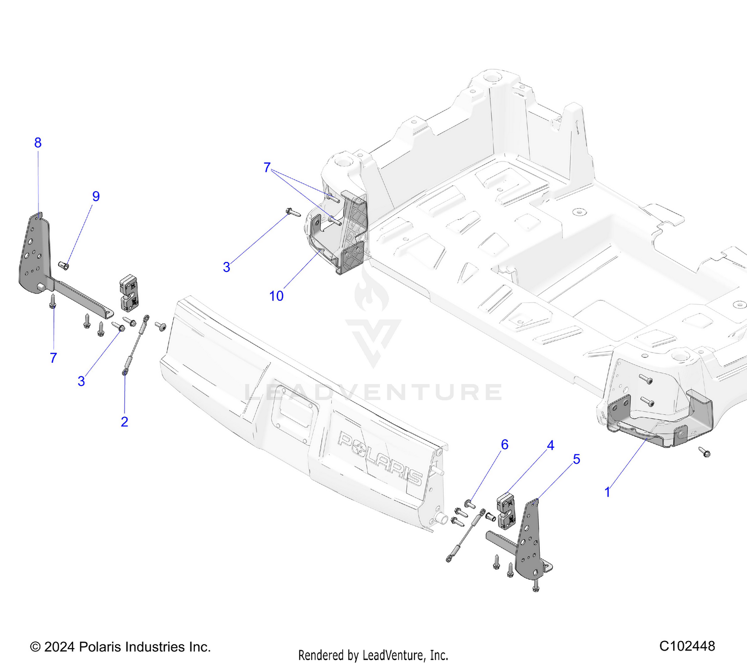 BODY, TAILGATE BRACKETS - A26SWE57F1/C1/E1 (C102448)