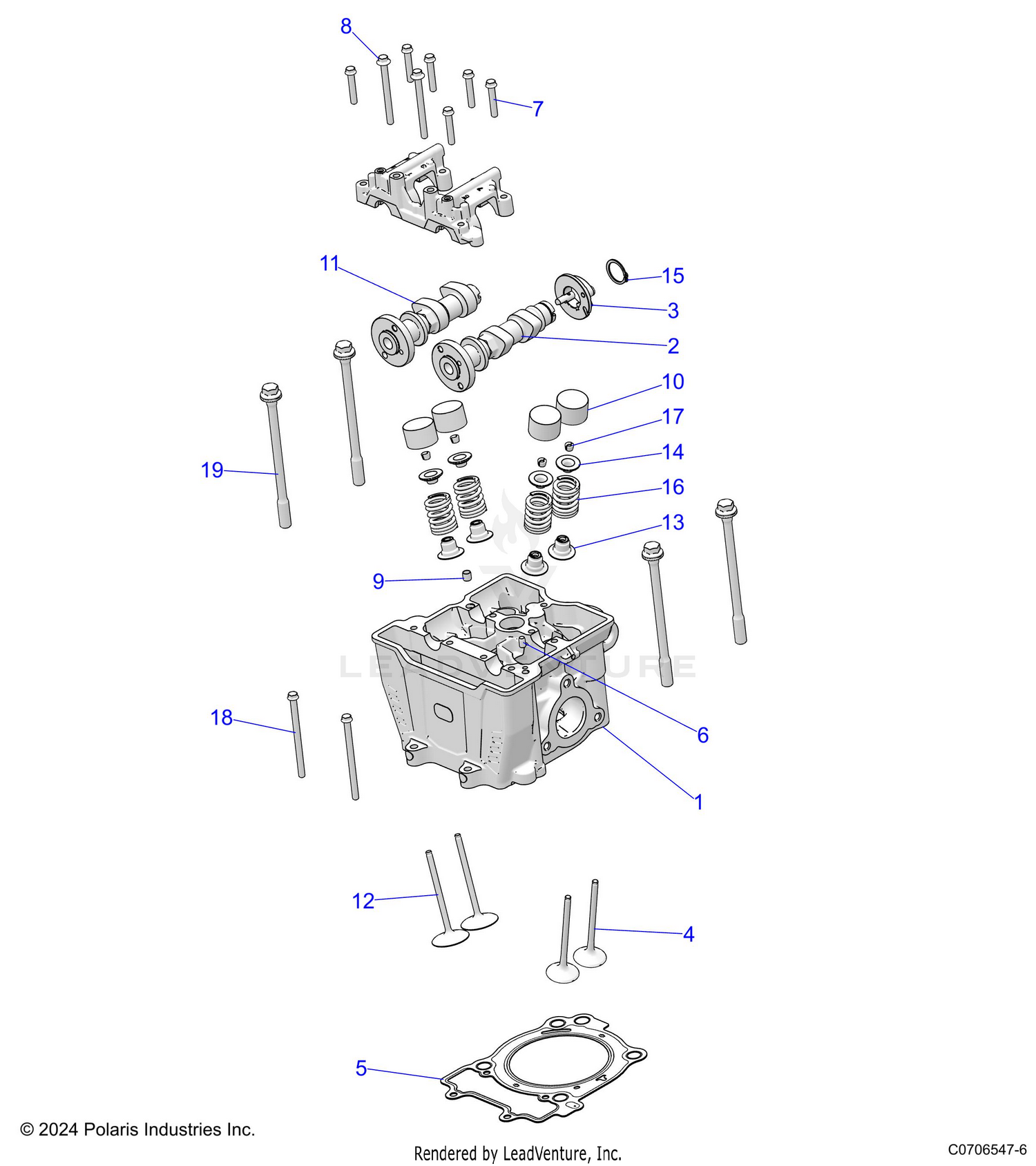 ENGINE, CYLINDER HEAD, CAMS AND VALVES - D26M4A57B4/G57B4/U57B4/W57B4 (C0706547-6)