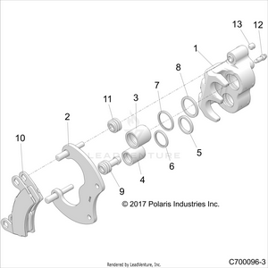 Brakes, Caliper Rear - Z19vge99ak/aw/bk/bw (c700096-3) Schematic