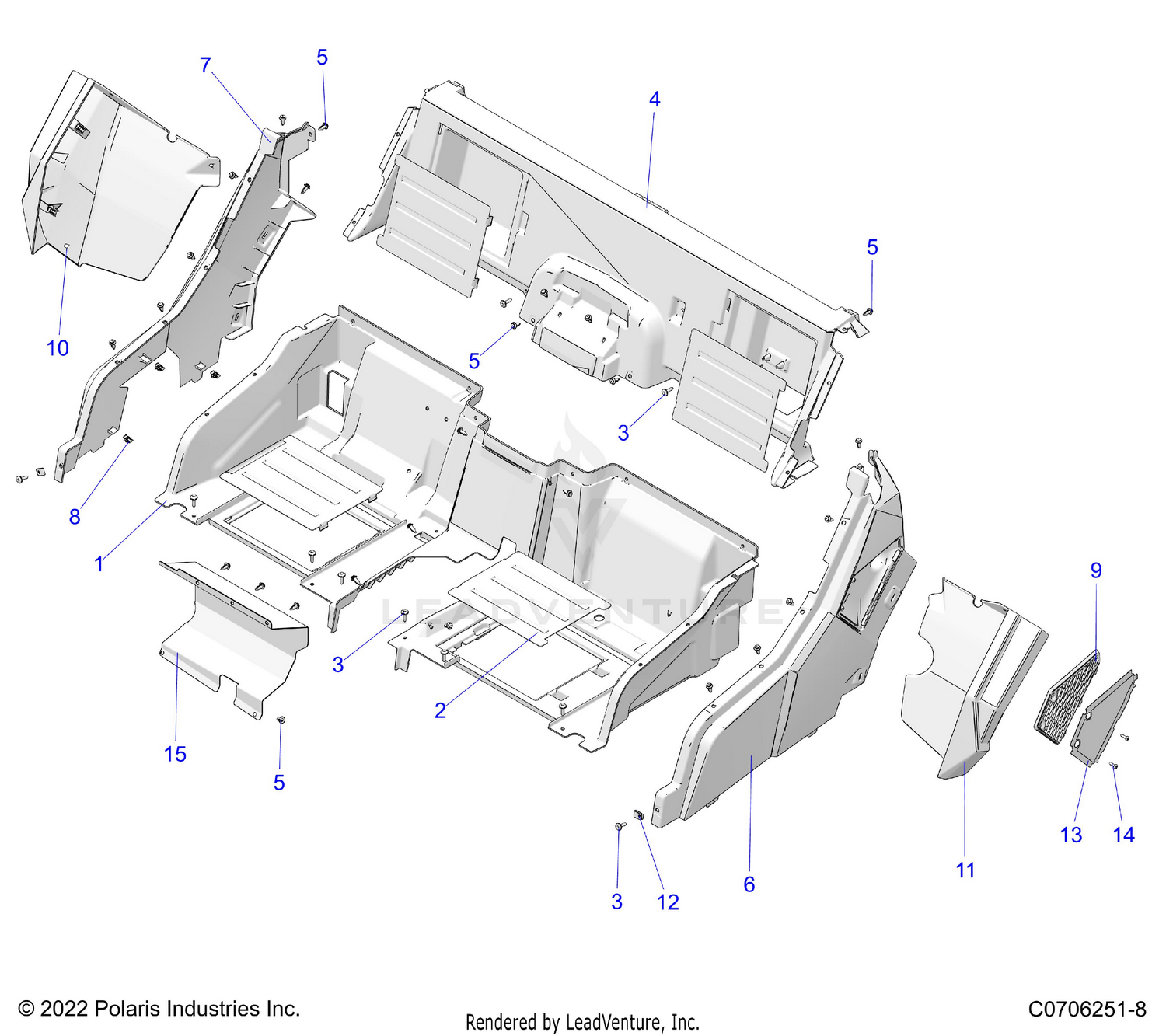 BODY, REAR, CLOSEOFF AND FENDERS