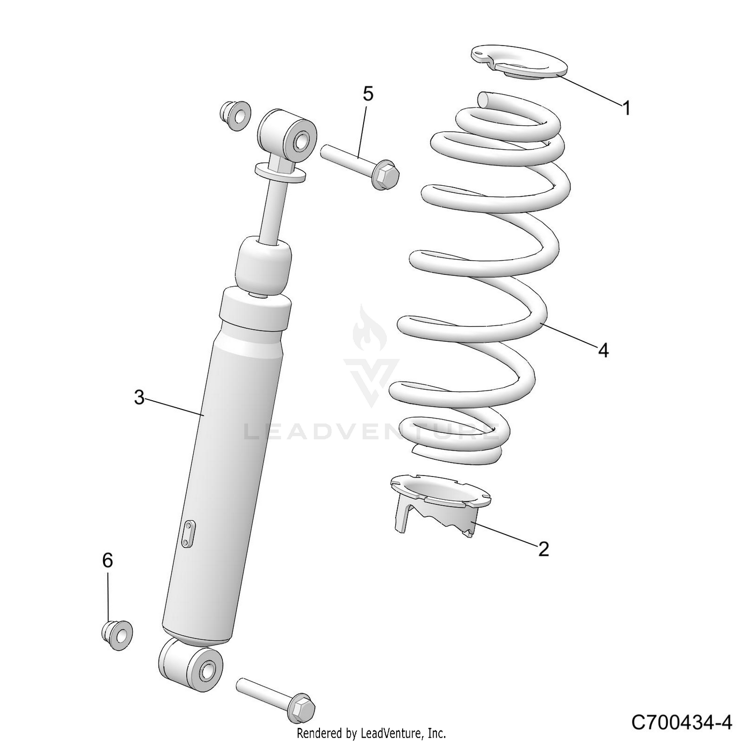 SUSPENSION, FRONT SHOCK - D21BBPD4B4 (C700434-4)