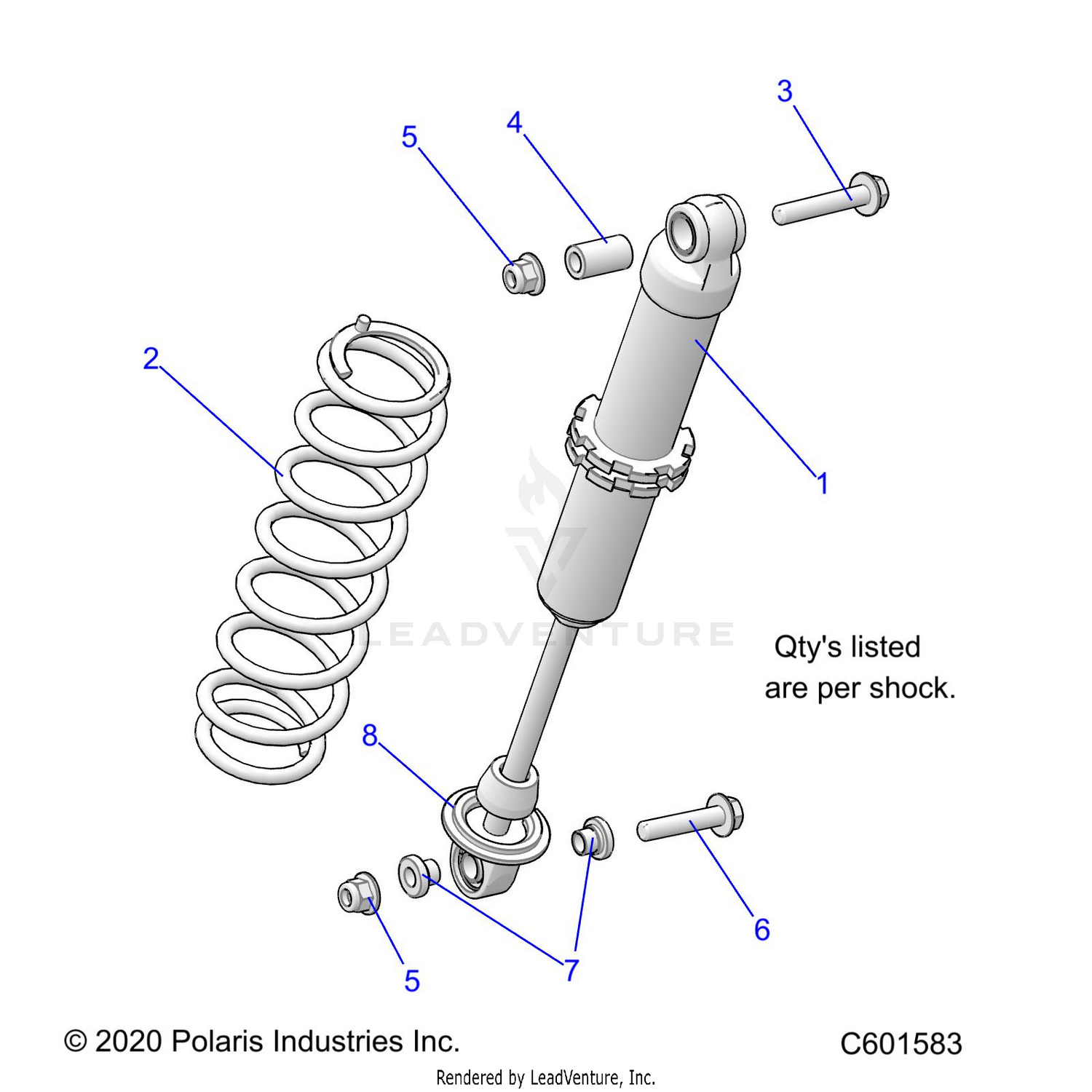 SUSPENSION, SHOCK, IFS - S26TLF9FSL (C601583)