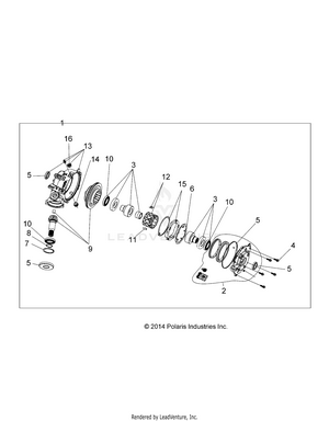 Drive Train, Front Gearcase Internals - R16raa76aa/aj (49rgrgearcase1333393) Schematic