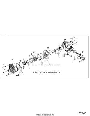 Drive Train, Front Gearcase - Z22nar99af/bf (701847) Schematic