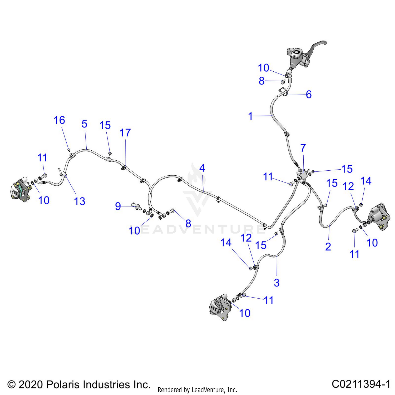 BRAKES, BRAKE LINES - A26SEA50B1/B4 (C0211394-1)
