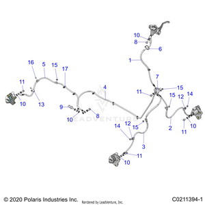 Brakes, Brake Lines - A21sez57am/an/bm/bn (c0211394-1) Schematic