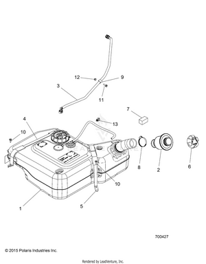 Body, Fuel Tank Asm. - R16rva57a1/b1/e57a9/b9 (700427) Schematic
