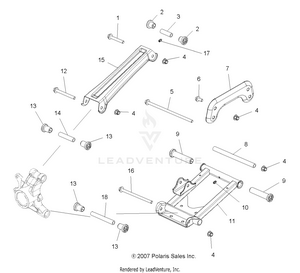 Suspension, Rear - A07lb27aa/ac/lh27aa/ab/ac/ad/al (49atvsusprr07hawk) Schematic