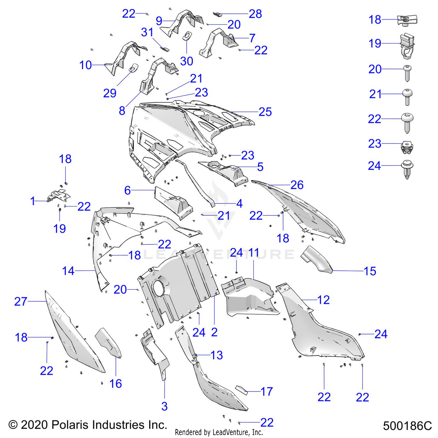 BODY, REAR - T21AAPHD/RHB/SHD/THD ALL OPTIONS (500186C)